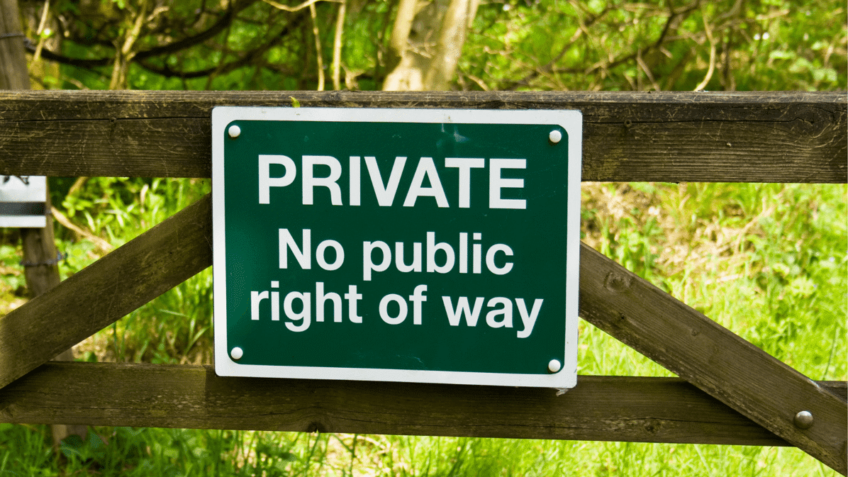 Public Right of Way Sign