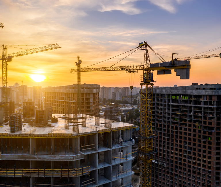 Construction Site With Cranes At Sunset Construct 2026 03 17 07 15 44 Utc (1)
